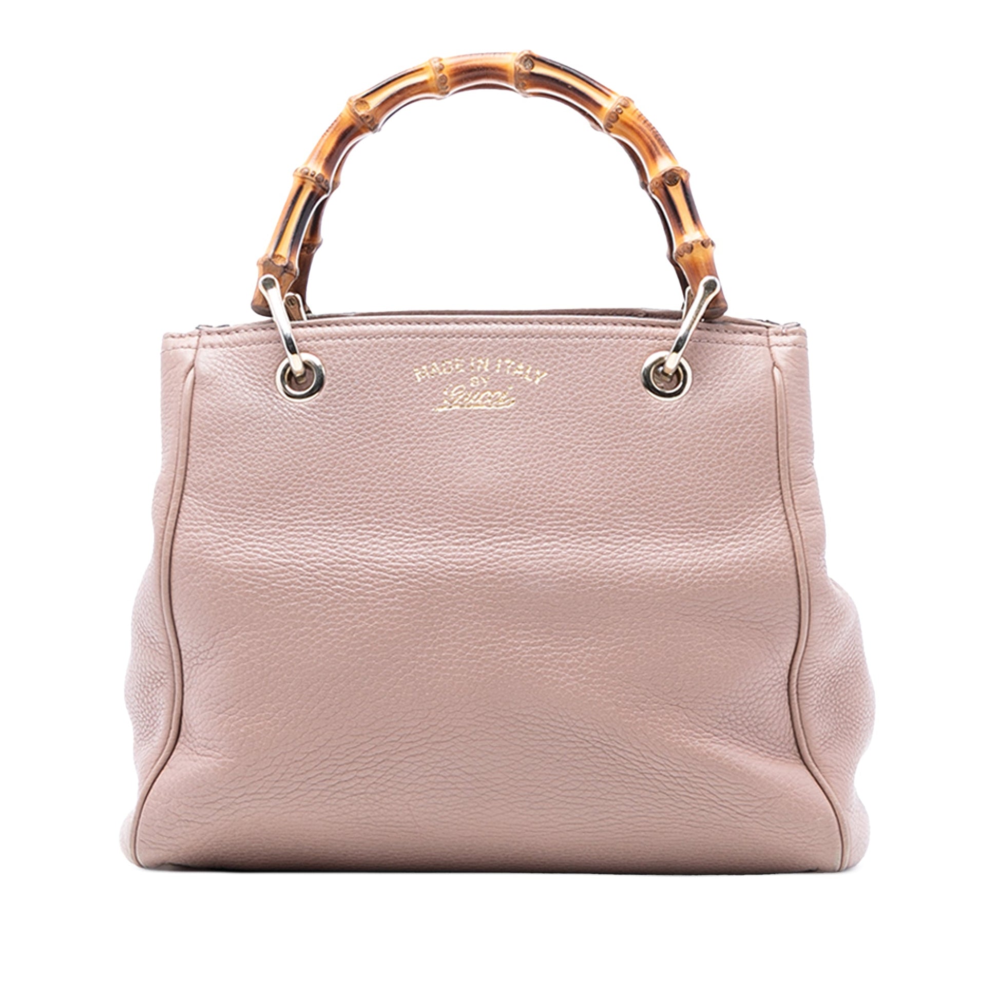 Gucci Small Calfskin Bamboo Shopper Satchel