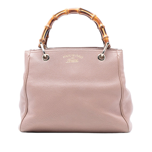Gucci Small Calfskin Bamboo Shopper Satchel