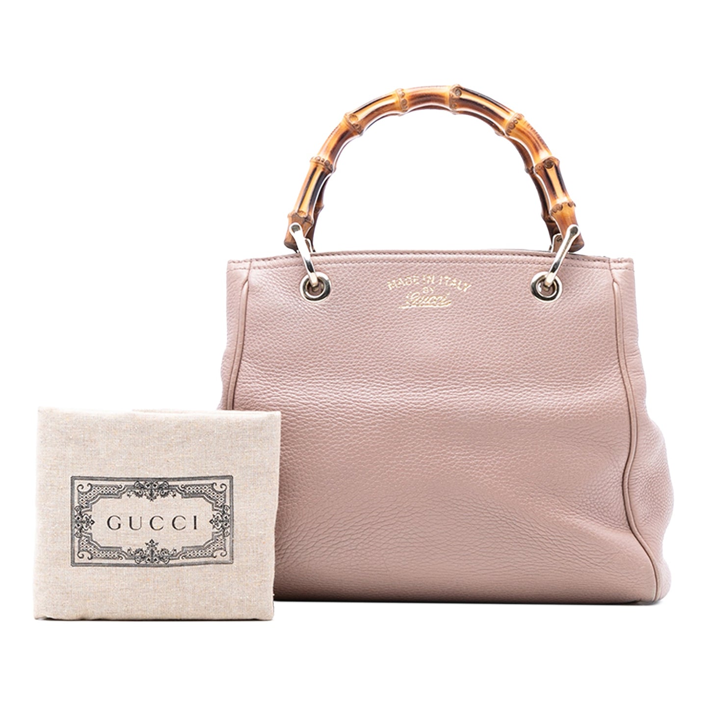 Gucci Small Calfskin Bamboo Shopper Satchel