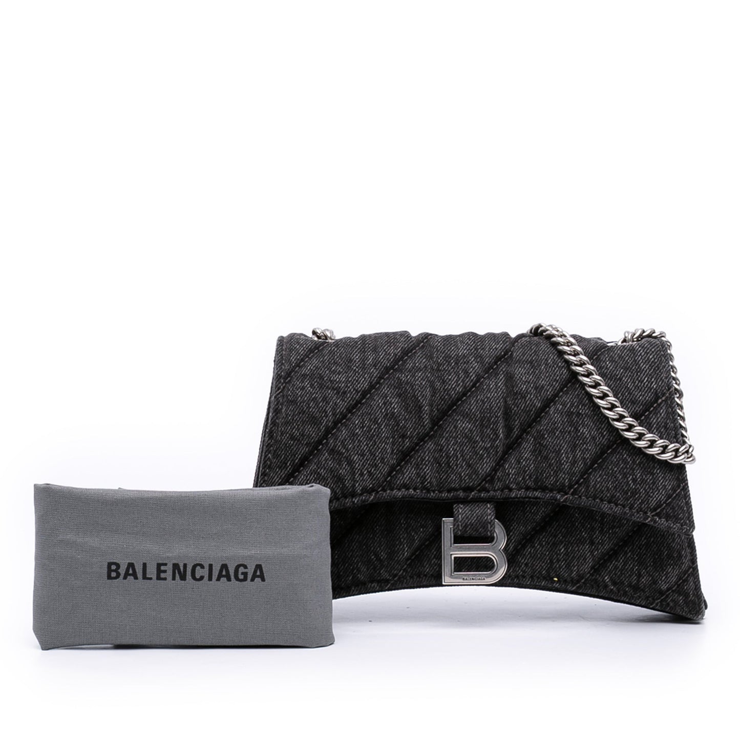 Balenciaga XS Denim Crush Chain Crossbody