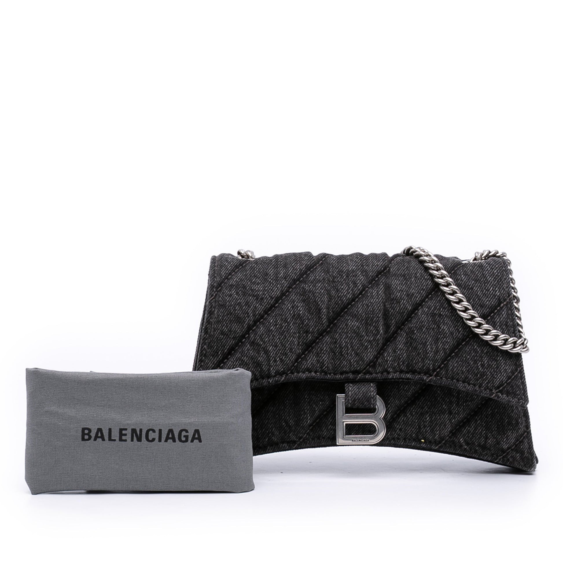 Balenciaga XS Denim Crush Chain Crossbody
