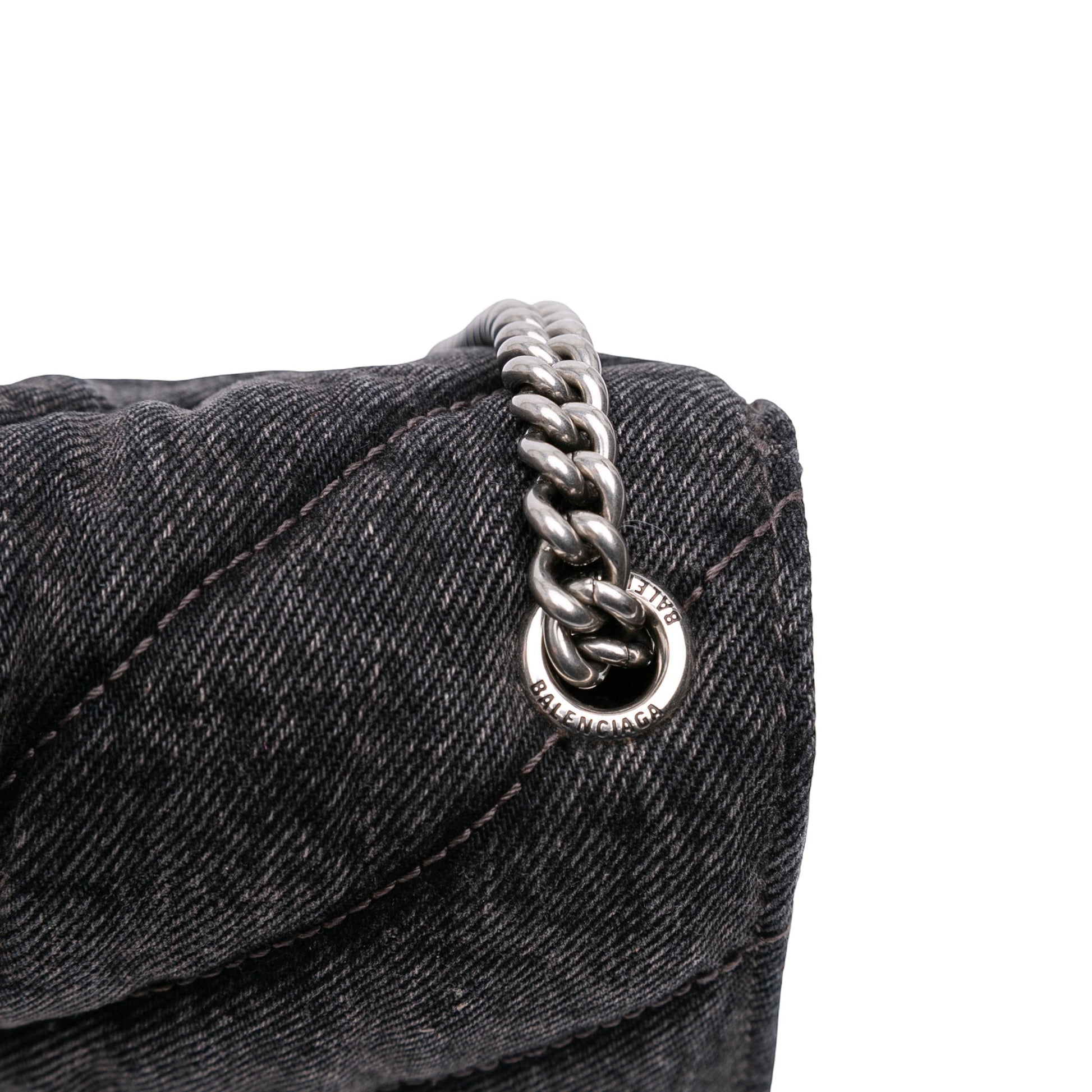 Balenciaga XS Denim Crush Chain Crossbody