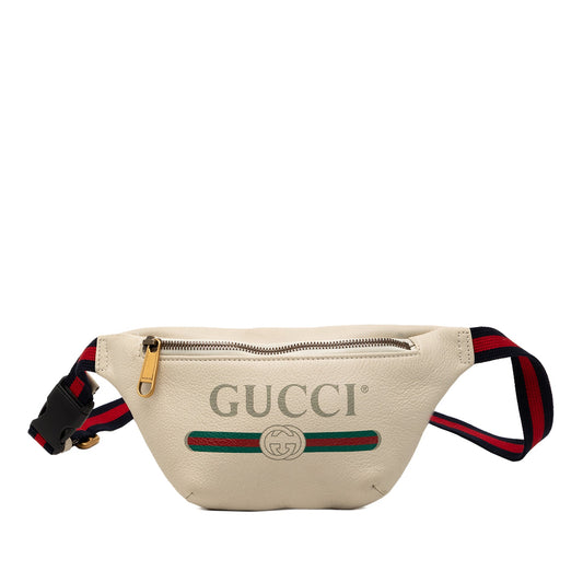 Gucci Small Grained Calfskin Logo Belt Bag