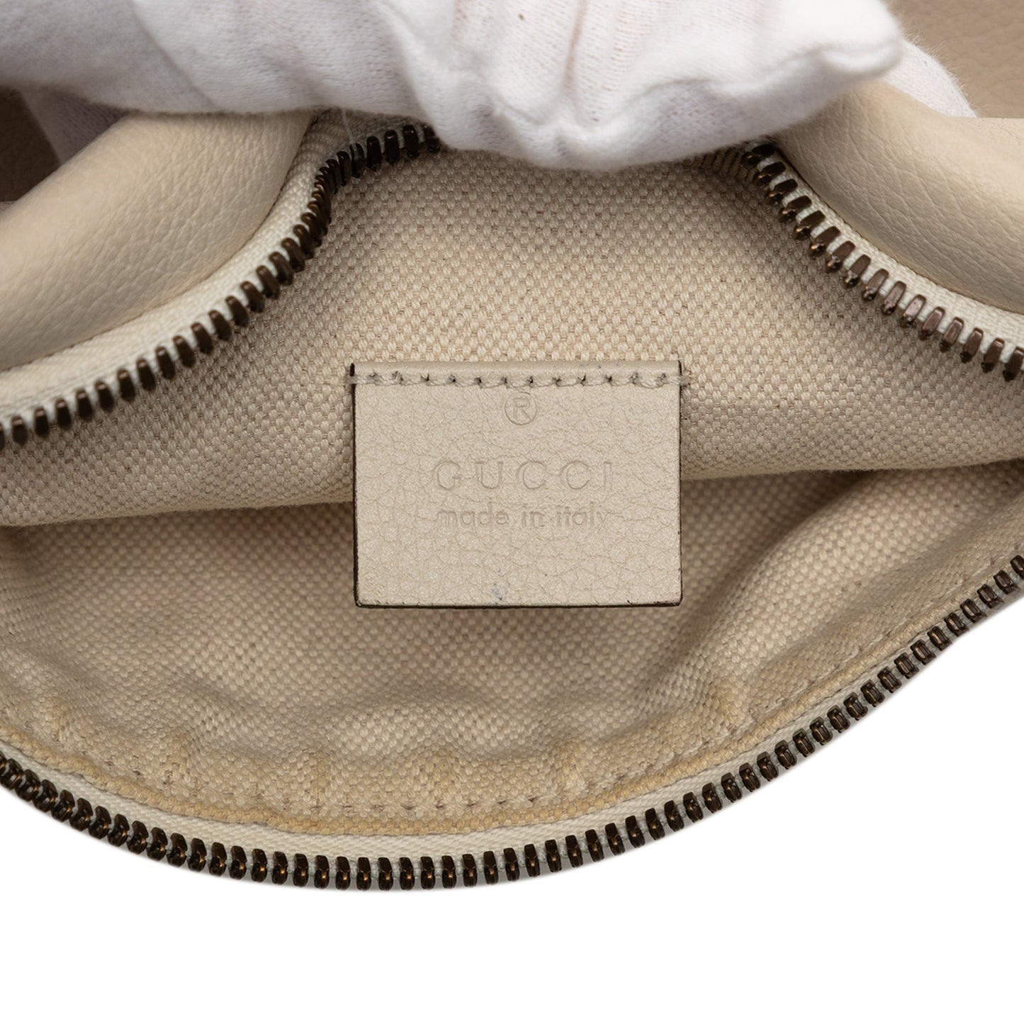 Gucci Small Grained Calfskin Logo Belt Bag