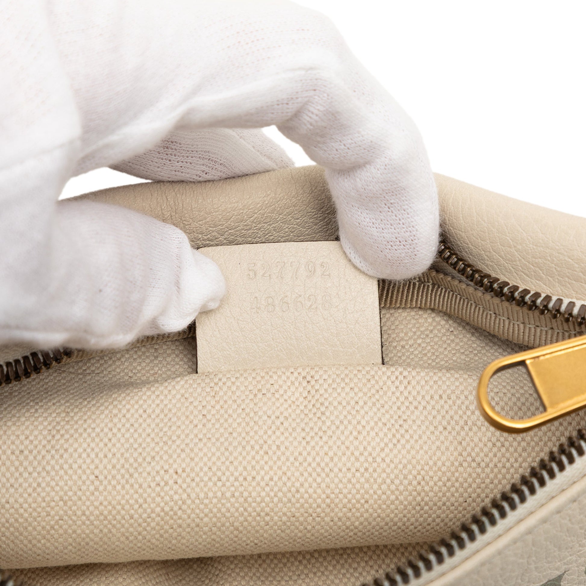 Gucci Small Grained Calfskin Logo Belt Bag