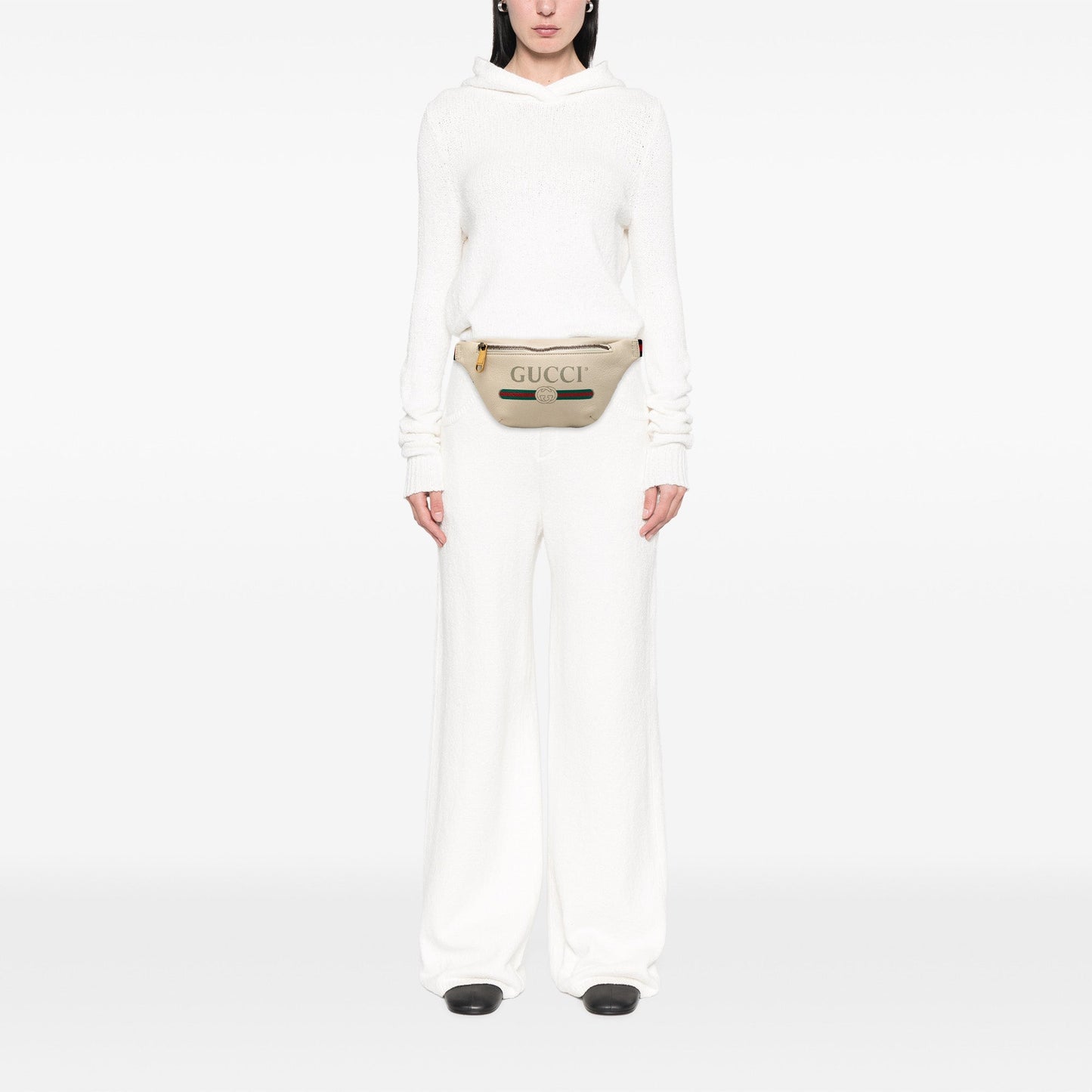 Gucci Small Grained Calfskin Logo Belt Bag