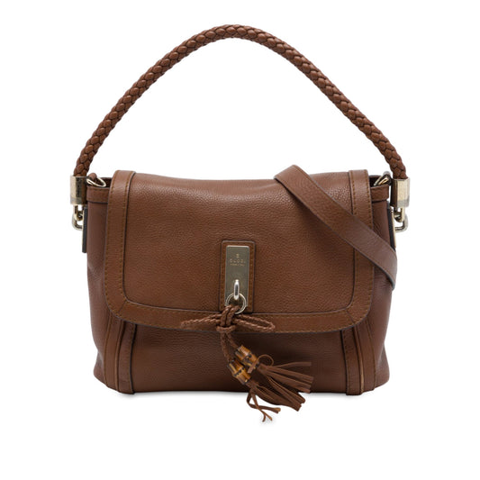 Gucci Calfskin Bella Flap Satchel