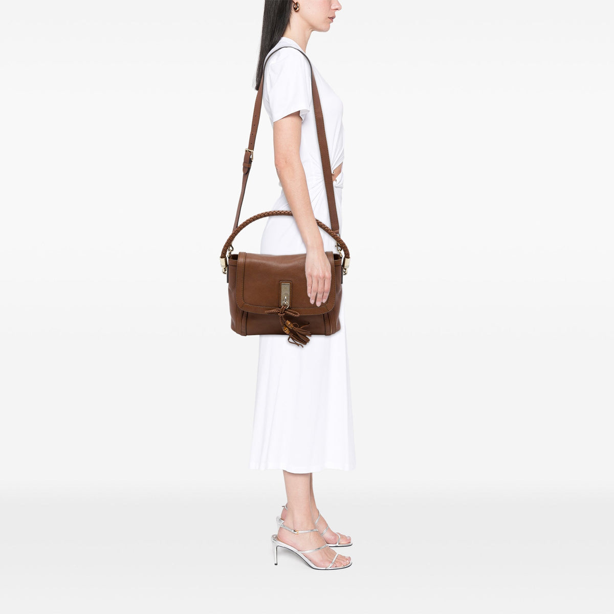 Gucci Calfskin Bella Flap Satchel
