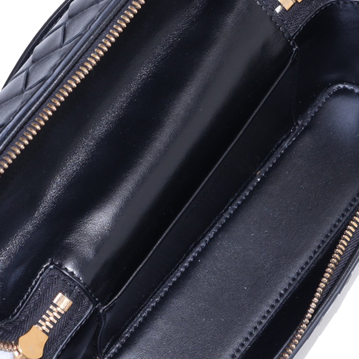 Bottega Veneta Calfskin Intrecciato Bang Bang Vanity Case — Black