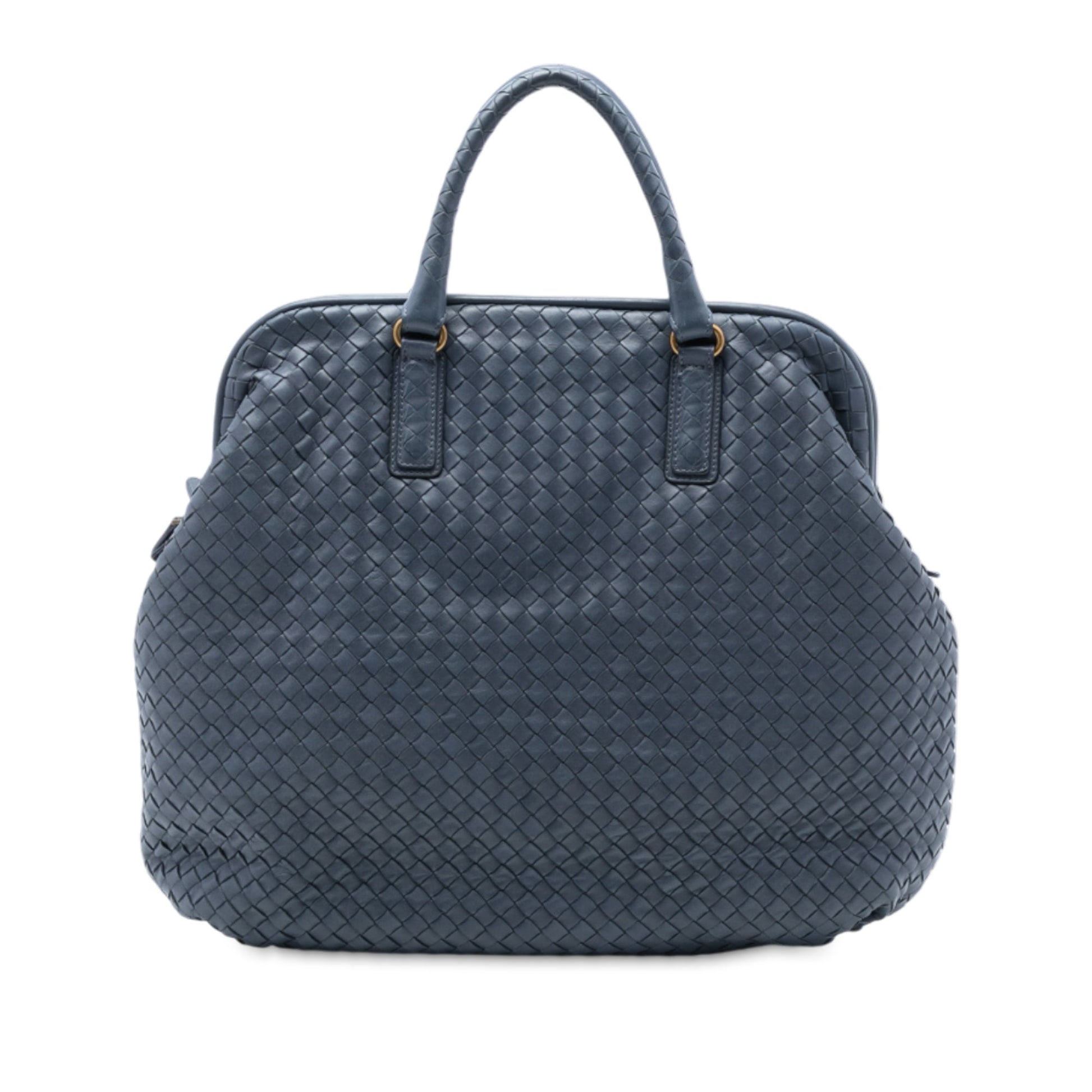 Bottega Veneta Nappa Intrecciato Frame Top Handle Bag