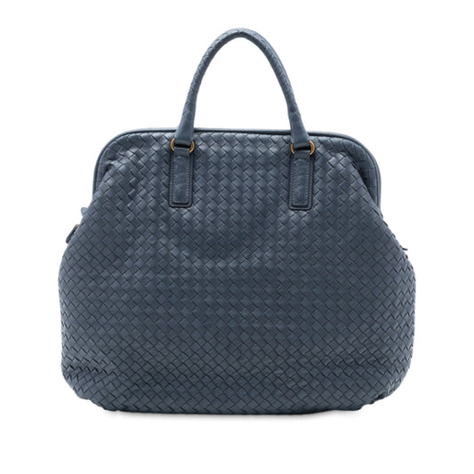 Bottega Veneta Nappa Intrecciato Frame Top Handle Bag