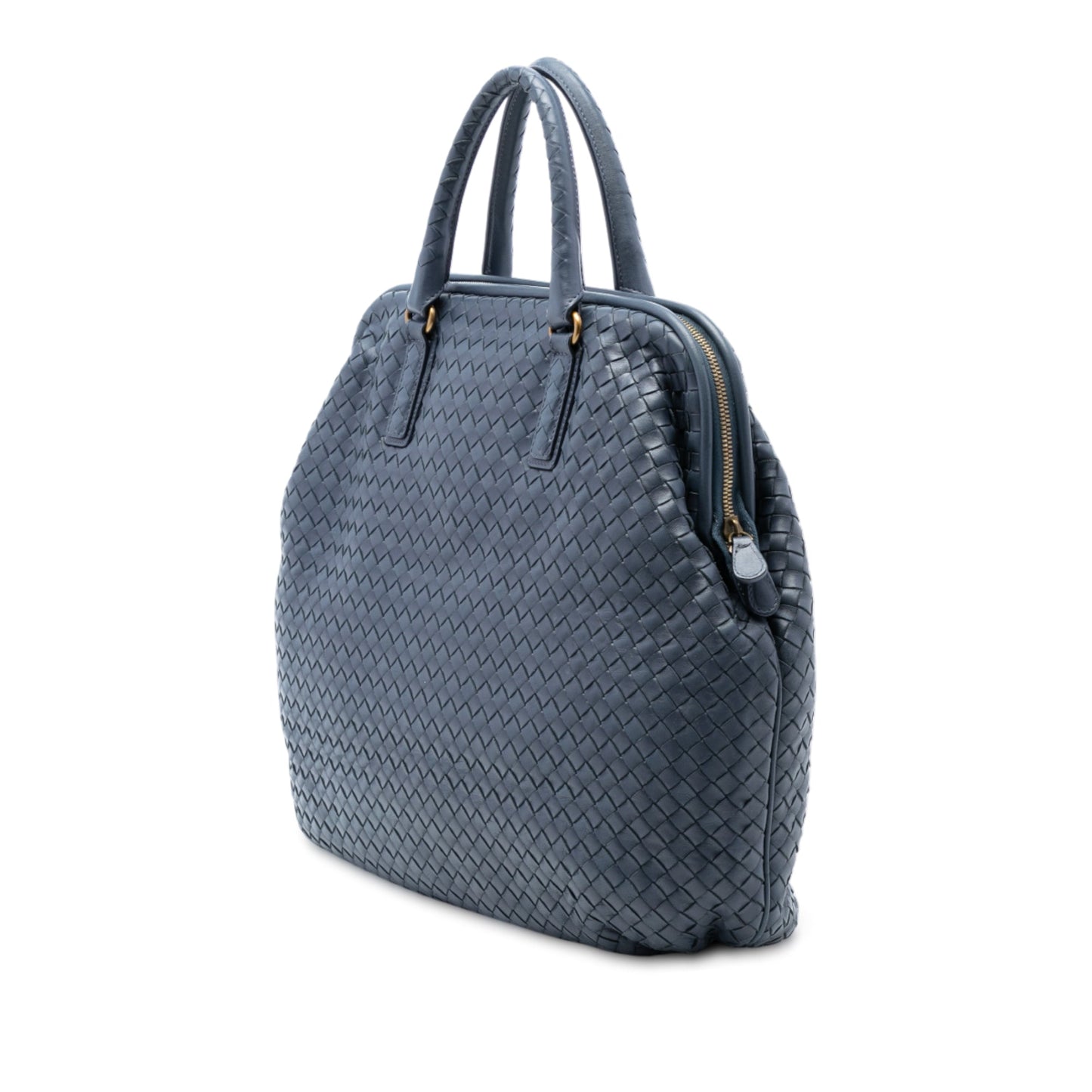 Bottega Veneta Nappa Intrecciato Frame Top Handle Bag