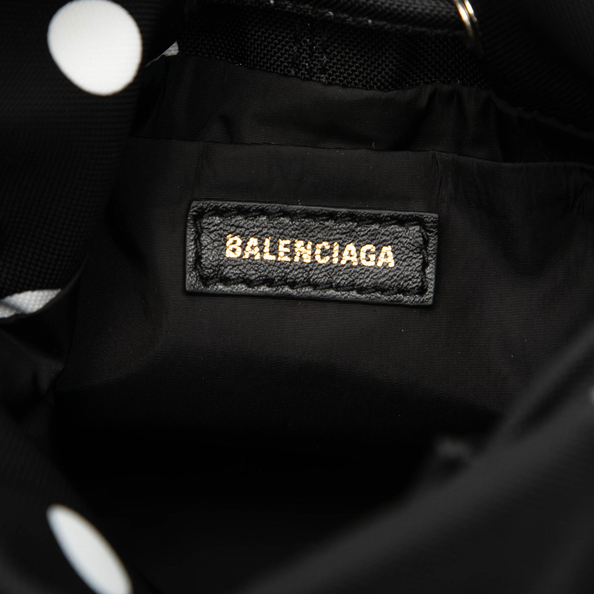 Balenciaga Nylon Dots Wheel XS Bucket Bag