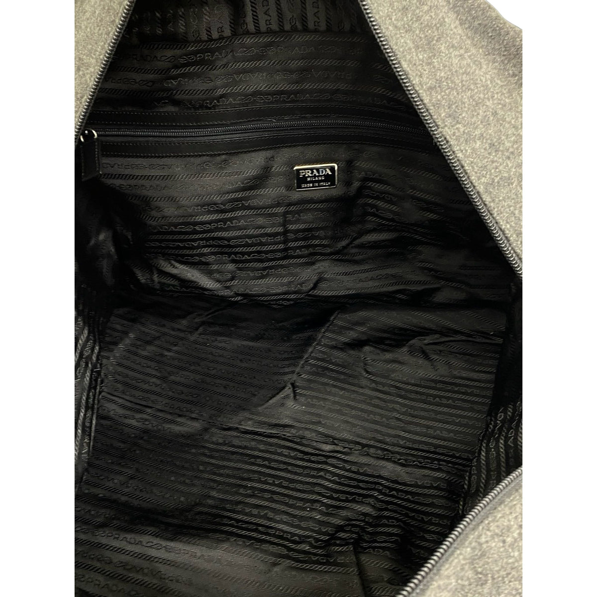 Prada Wool Travel Bag — Gray