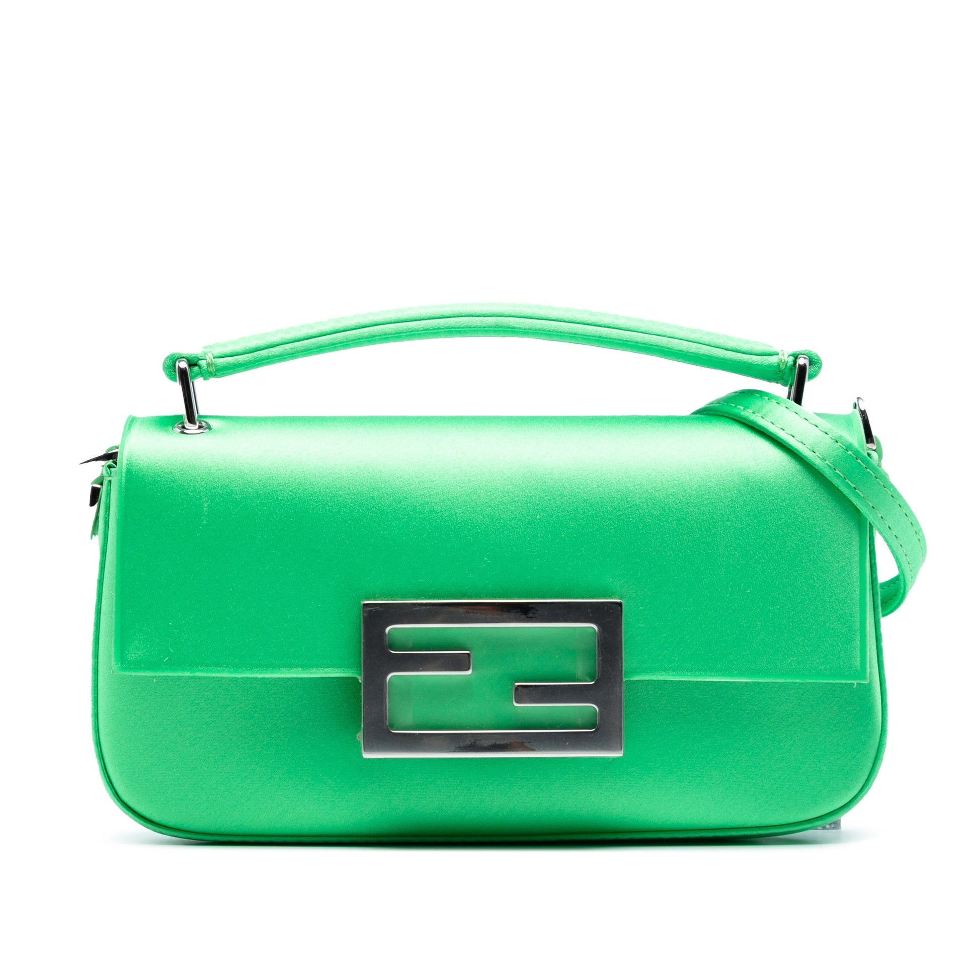 Fendi Silk Baguette Phone Pouch Satchel