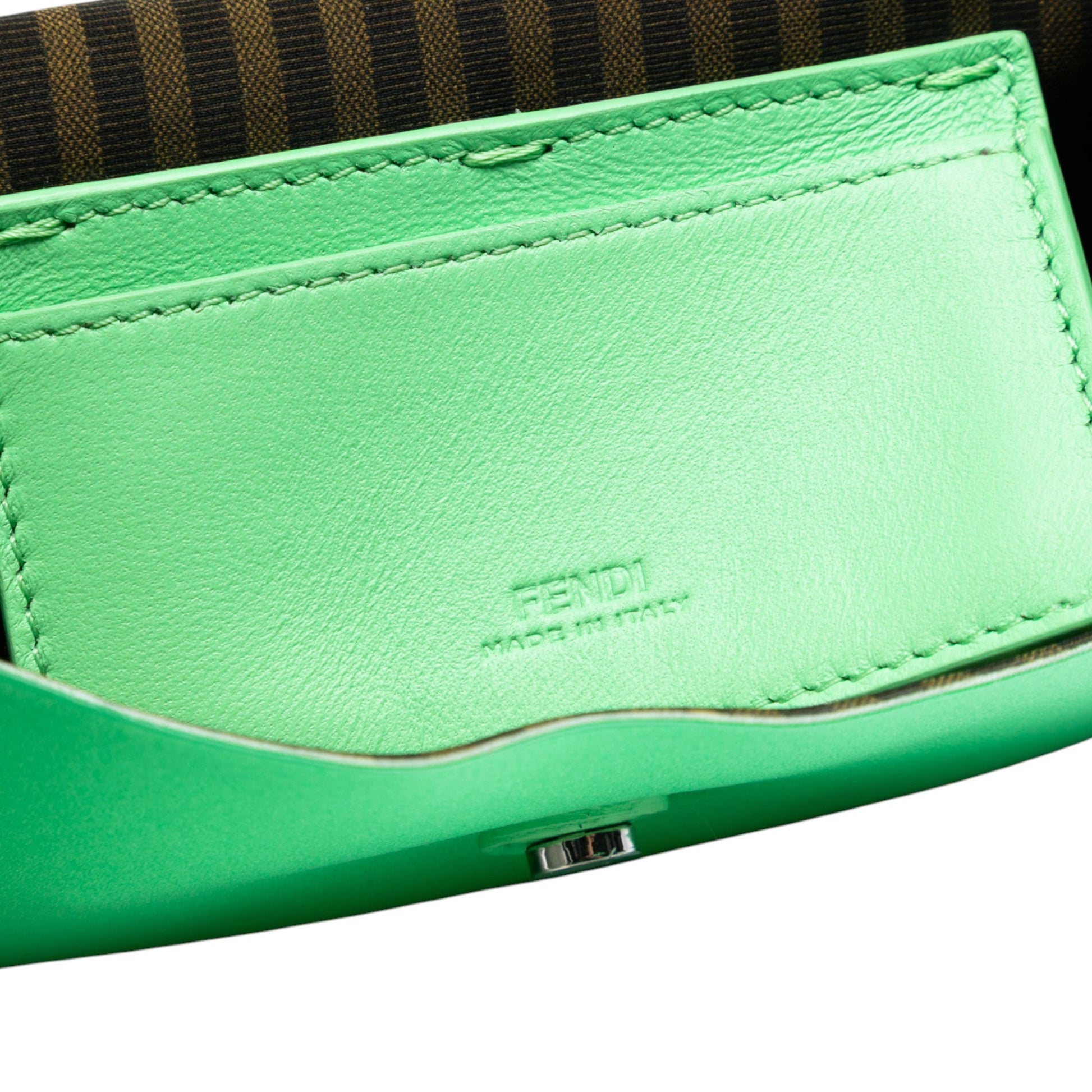 Fendi Silk Baguette Phone Pouch Satchel