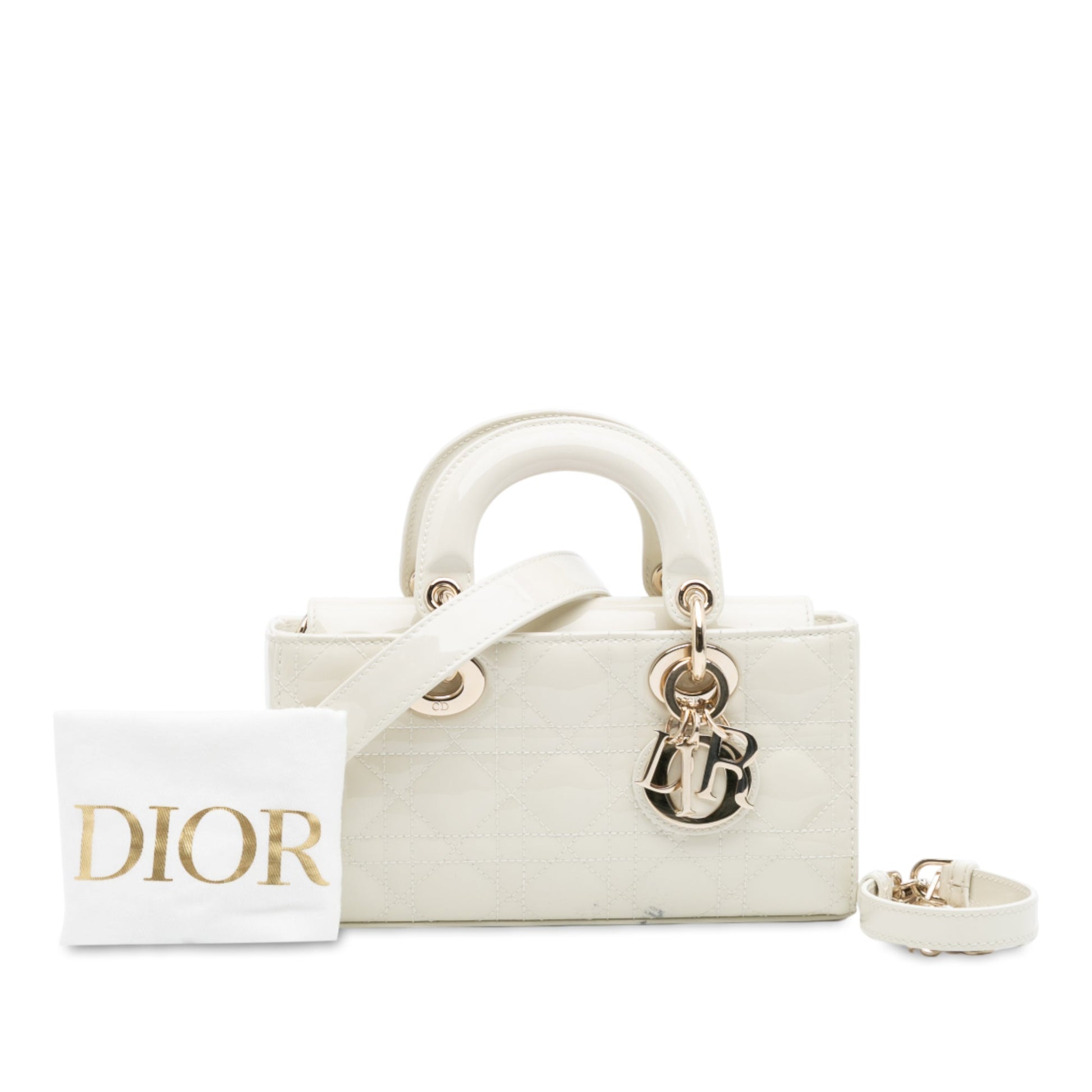 Dior Small Patent Cannage Lady D Joy