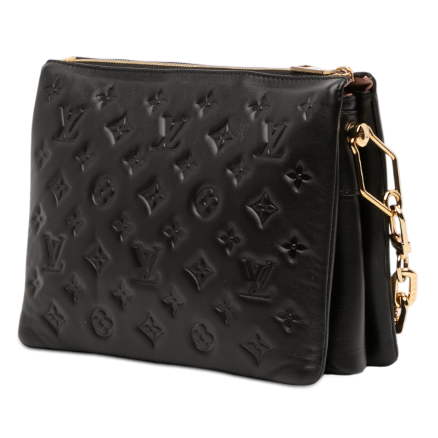Louis Vuitton Monogram Embossed Puffy Lambskin Coussin PM