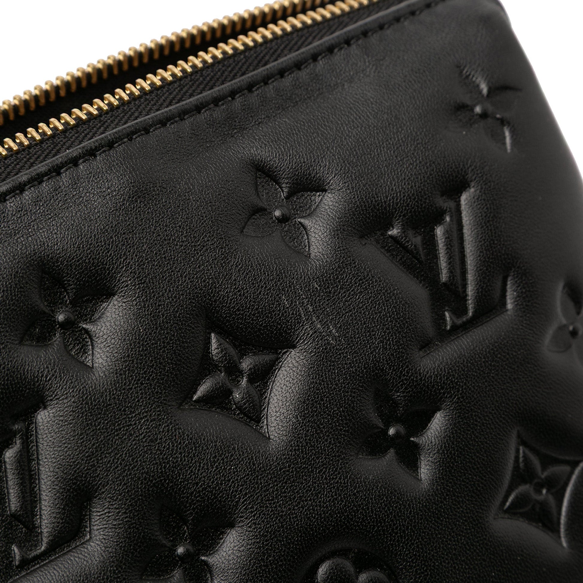 Louis Vuitton Monogram Embossed Puffy Lambskin Coussin PM