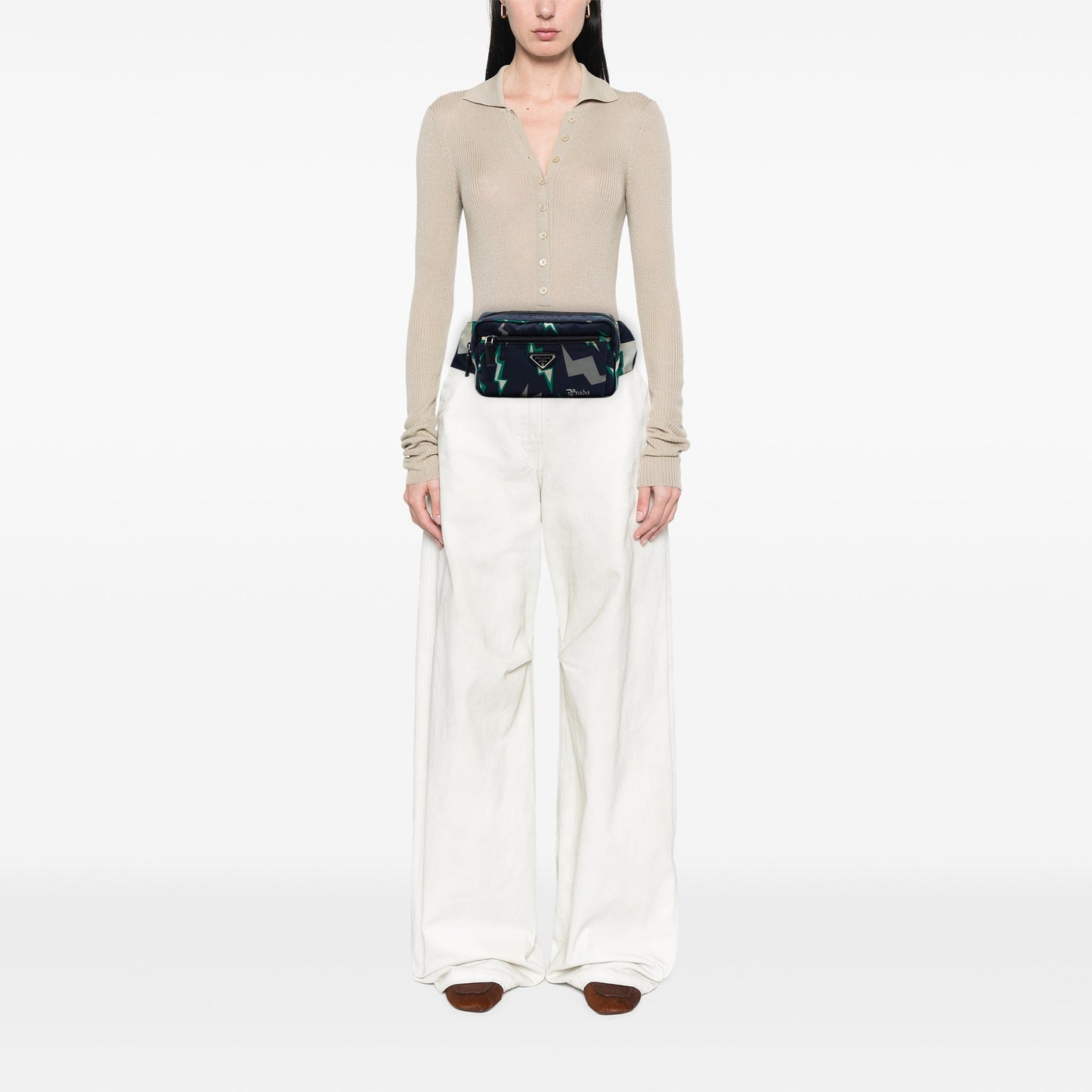 Prada Universal Studios Tessuto Frankenstein Thunder Belt Bag