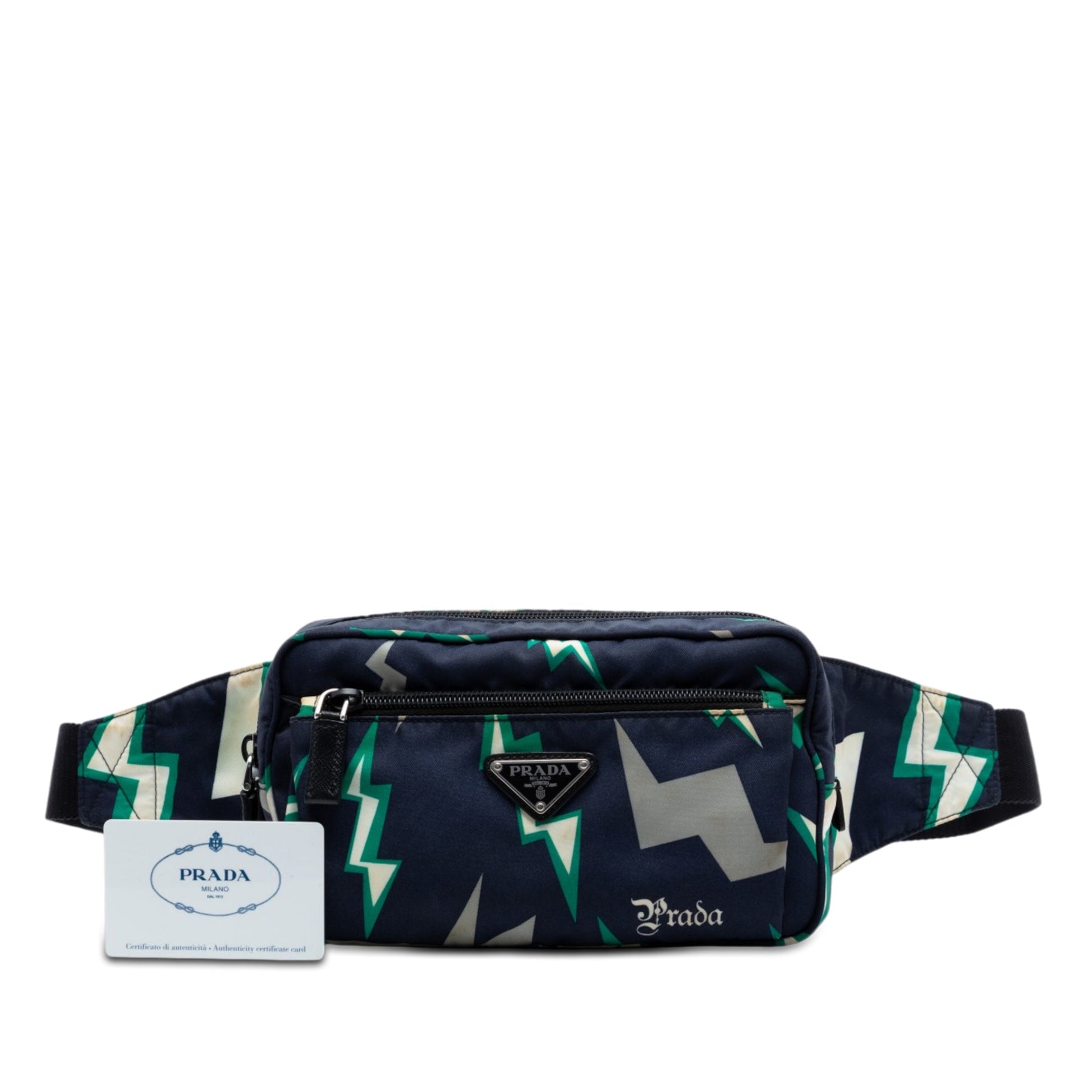Prada Universal Studios Tessuto Frankenstein Thunder Belt Bag