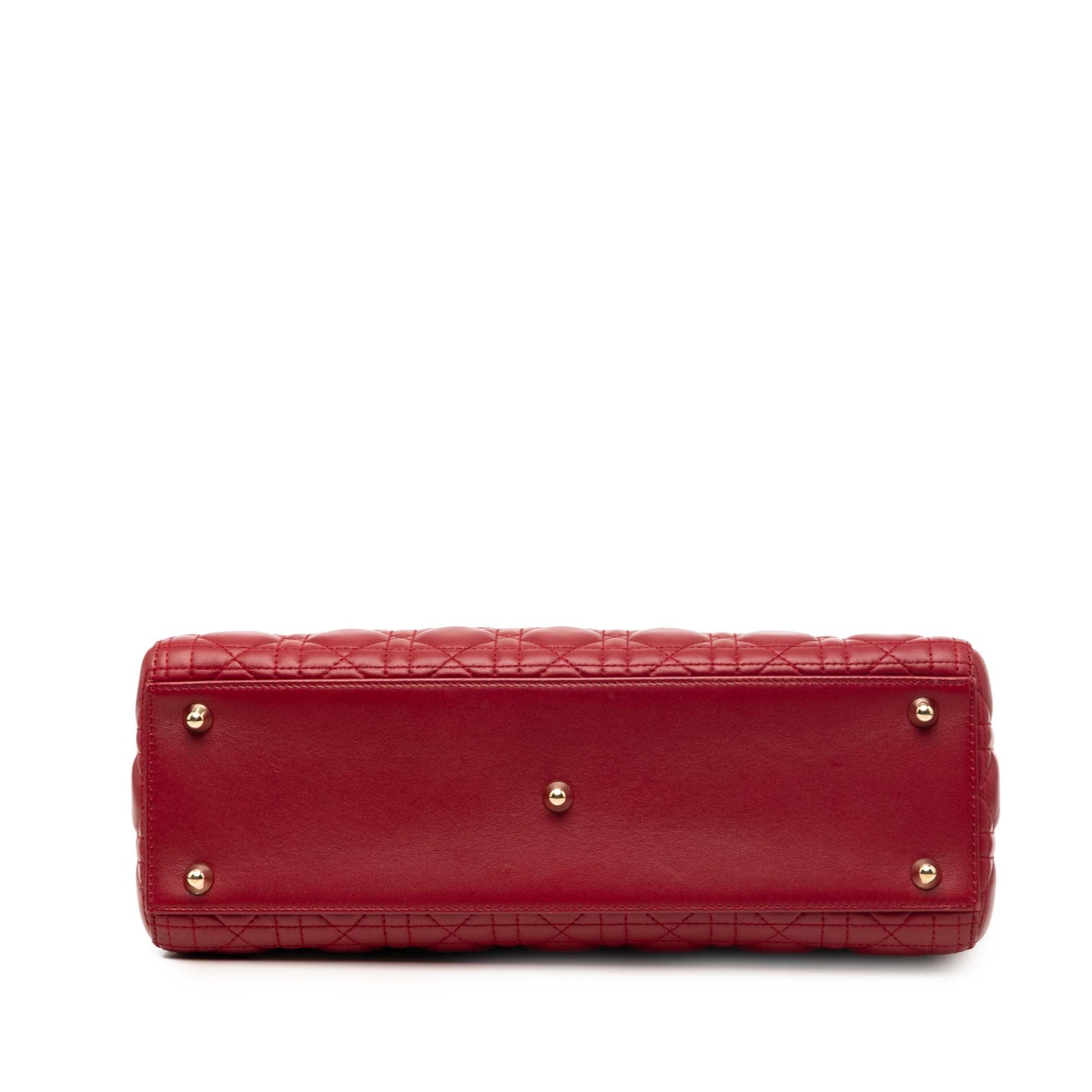 Dior Large Lambskin Cannage Lady Dior