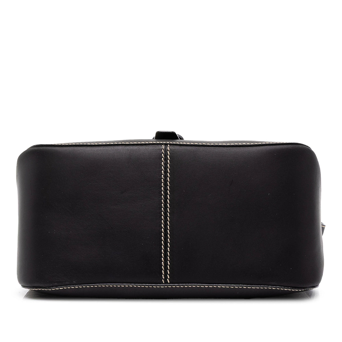 Prada Calfskin Buckle Messenger Bag — Black