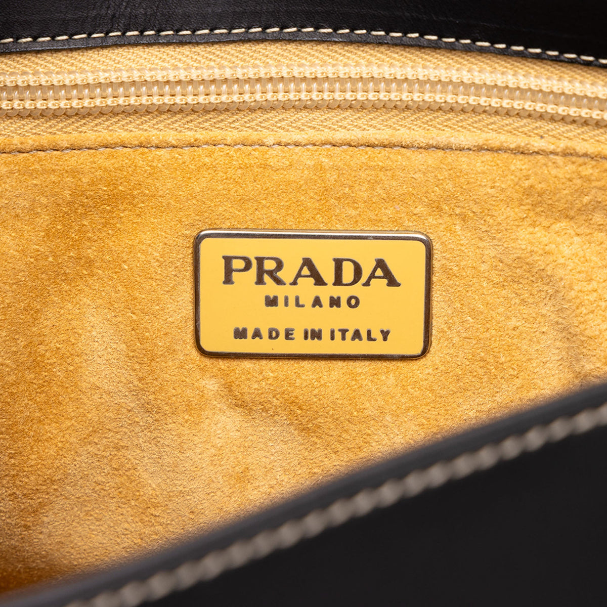 Prada Calfskin Buckle Messenger Bag — Black
