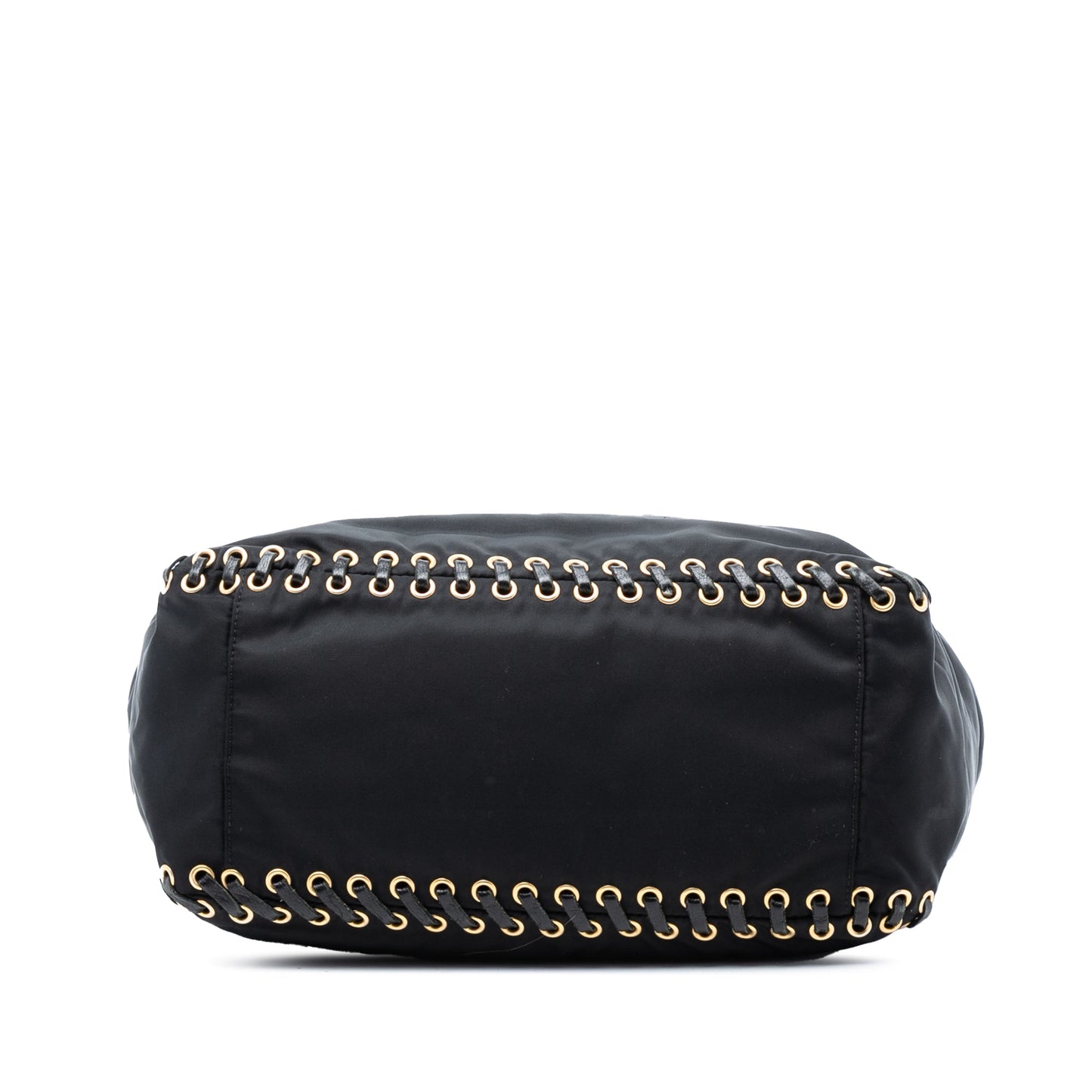 Tessuto Whipstitched Logo Oro Tassel Satchel