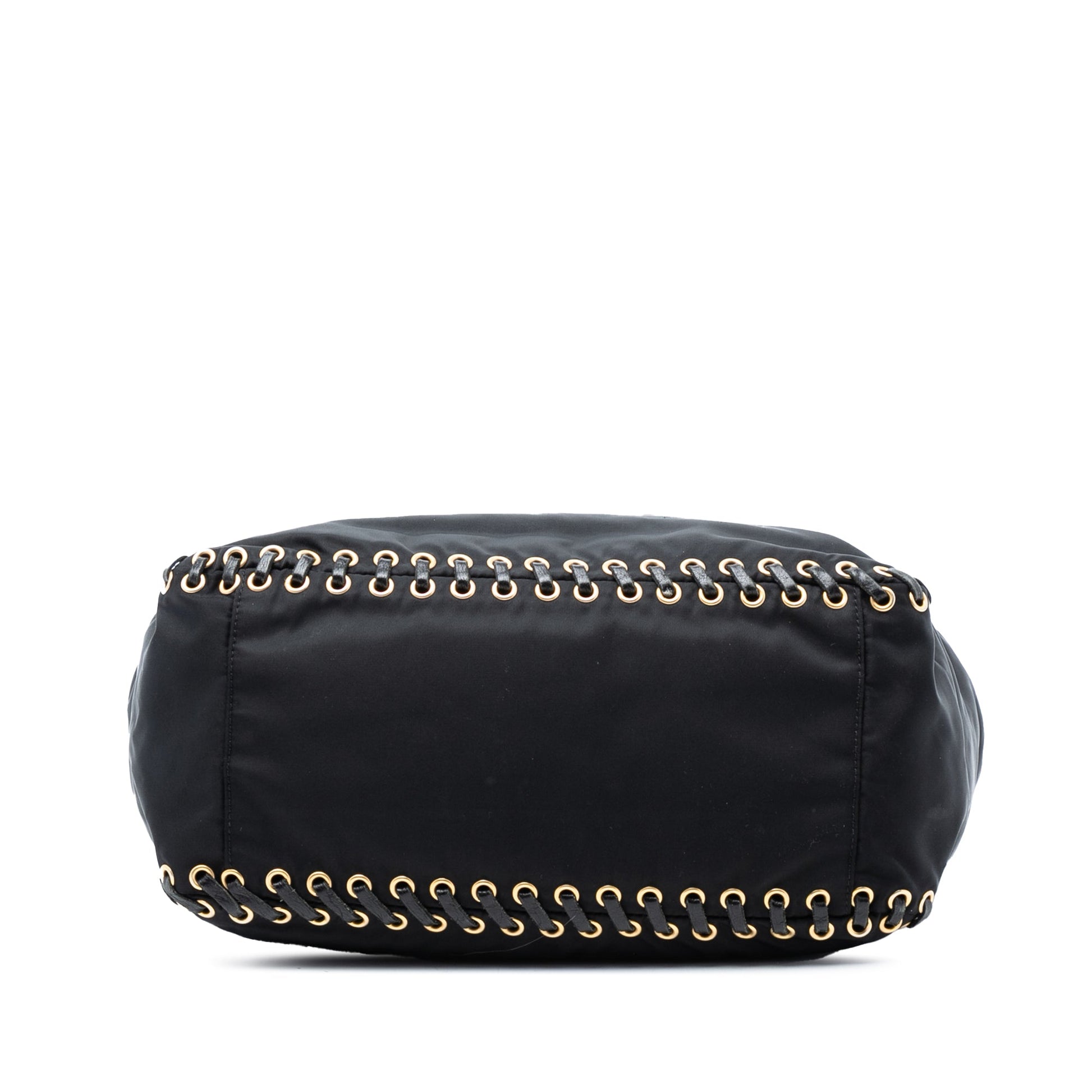 Tessuto Whipstitched Logo Oro Tassel Satchel