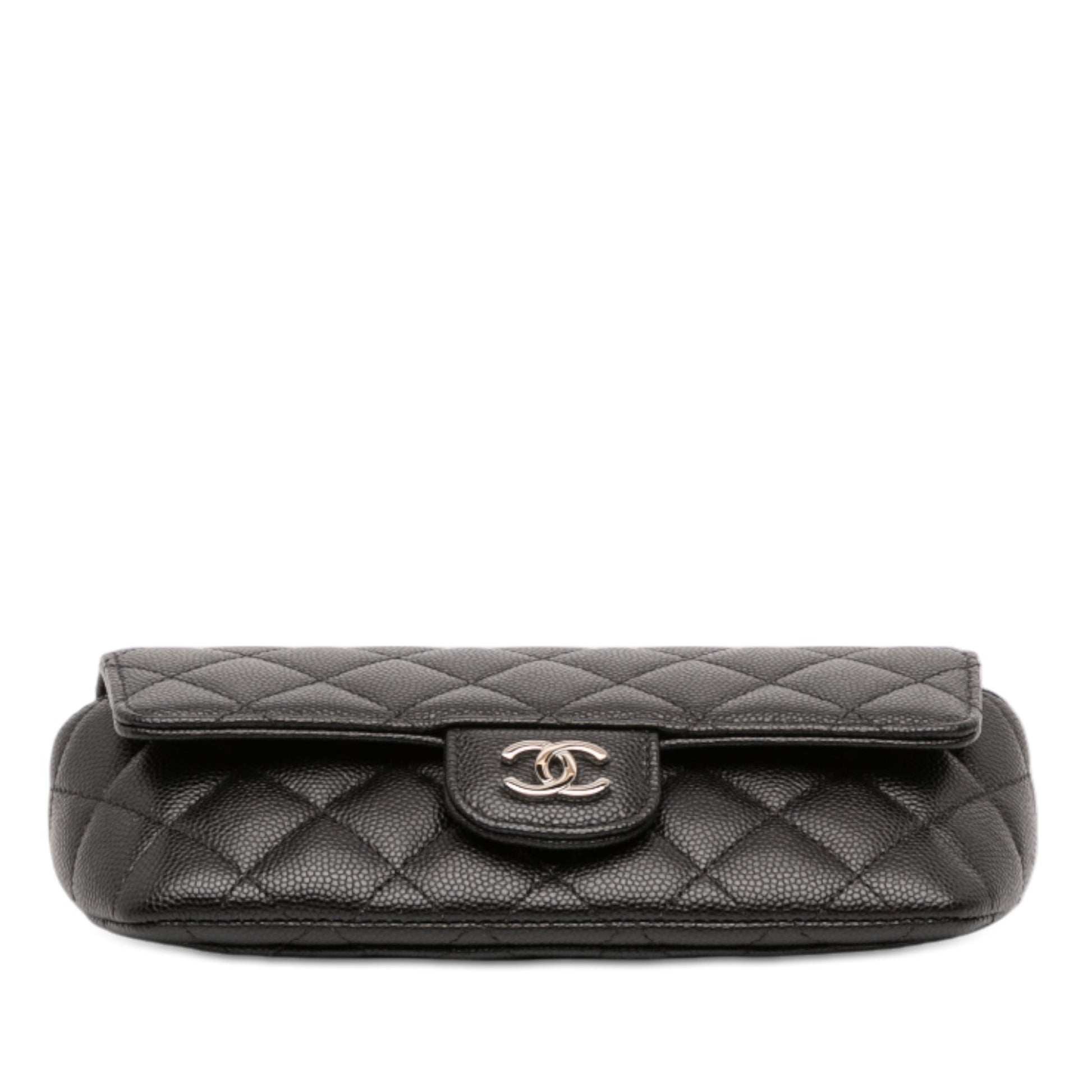 Chanel Quilted Caviar Sunglasses Case with Chain