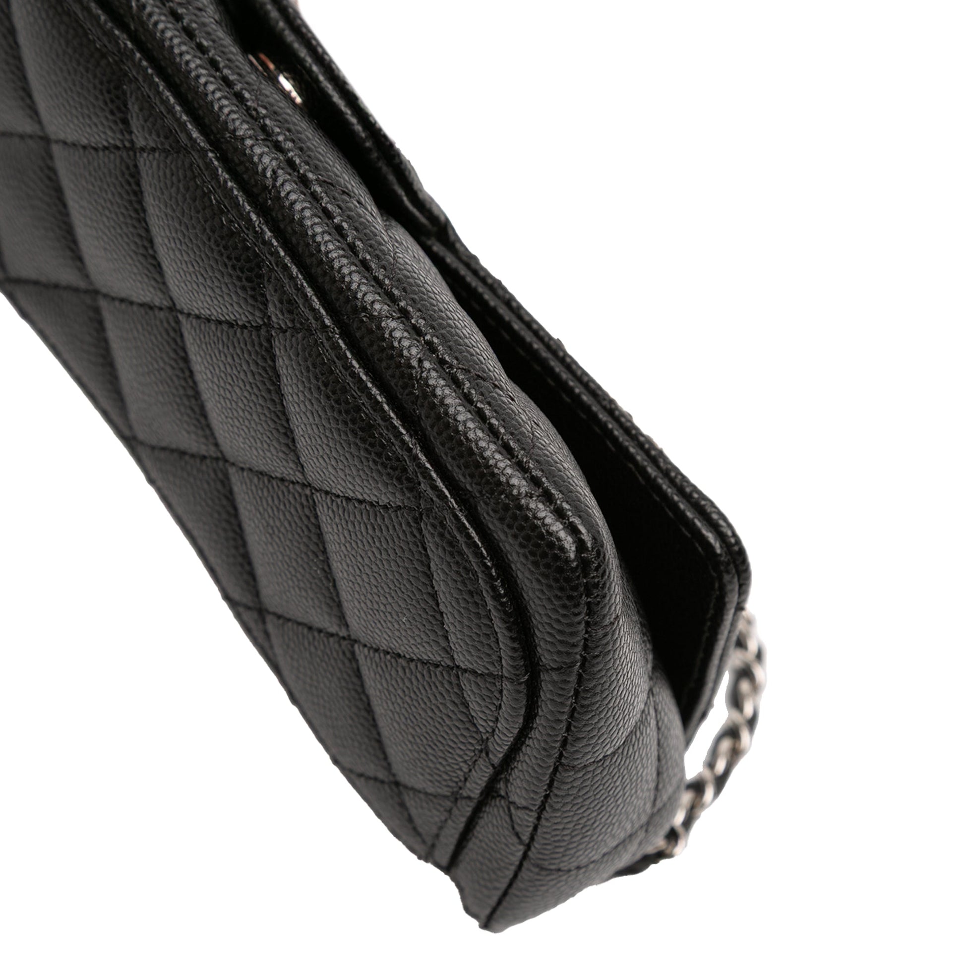 Chanel Quilted Caviar Sunglasses Case with Chain