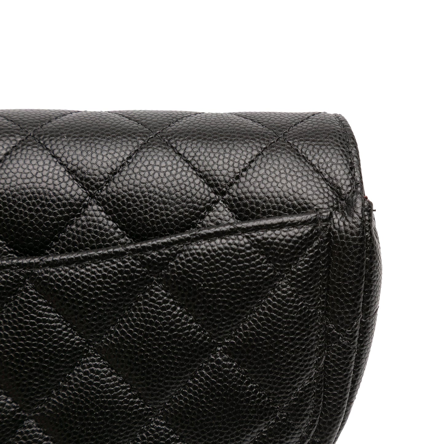 Chanel Quilted Caviar Sunglasses Case with Chain