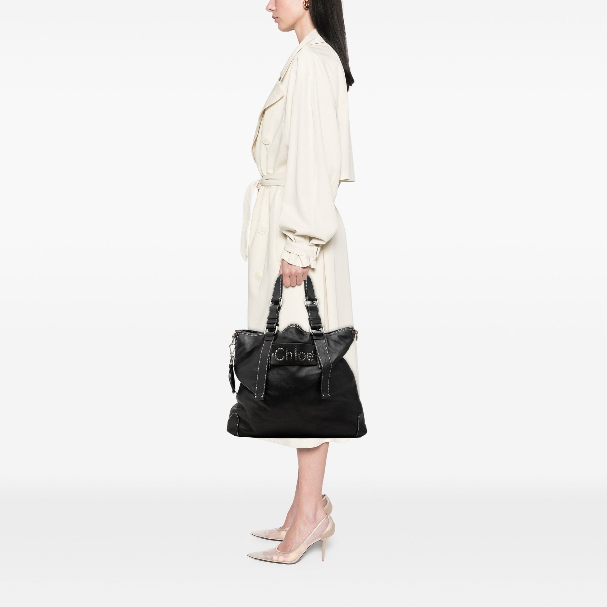 Chloé Lambskin Studded Patsy Tote