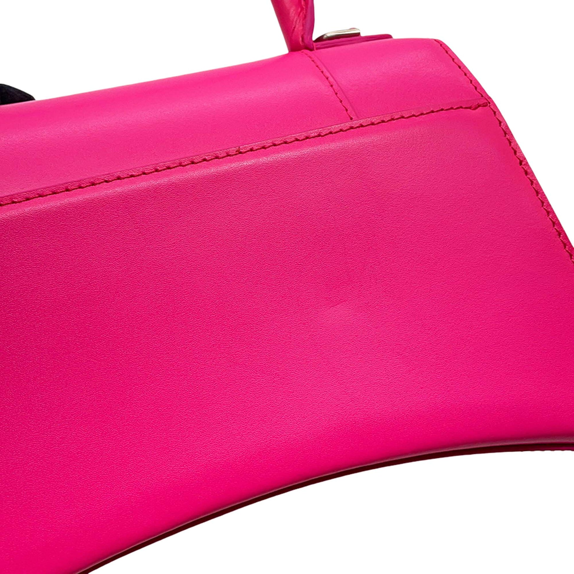Balenciaga Small Shiny Box Calfskin Hourglass Satchel