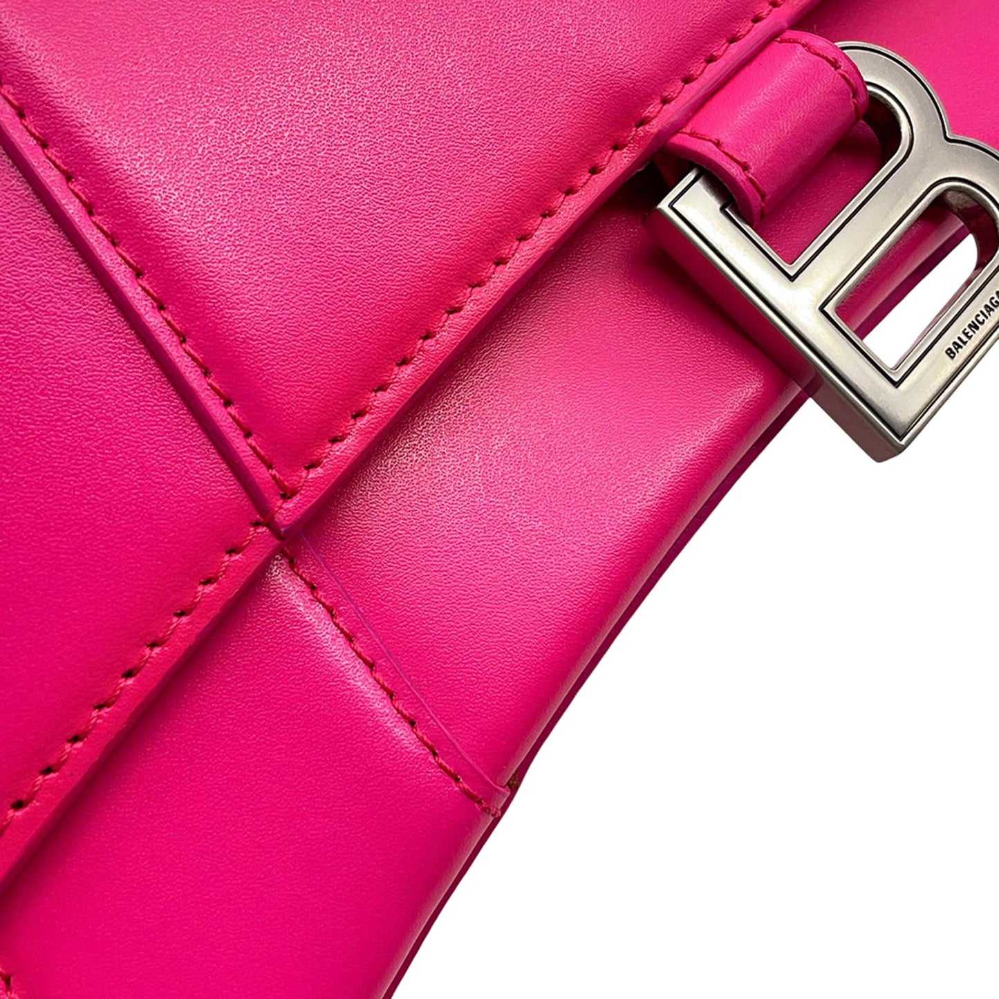 Balenciaga Small Shiny Box Calfskin Hourglass Satchel