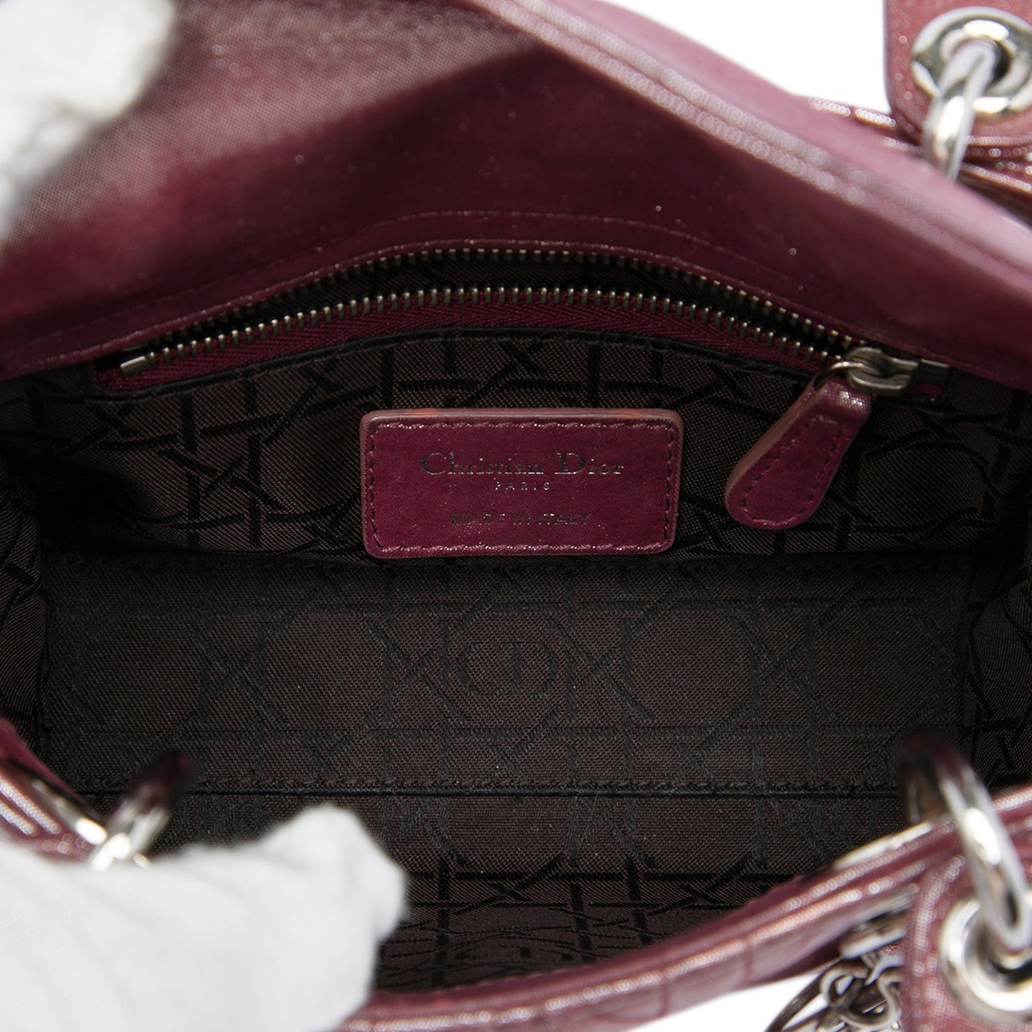 Dior Mini Iridescent Lambskin Cannage Lady Dior