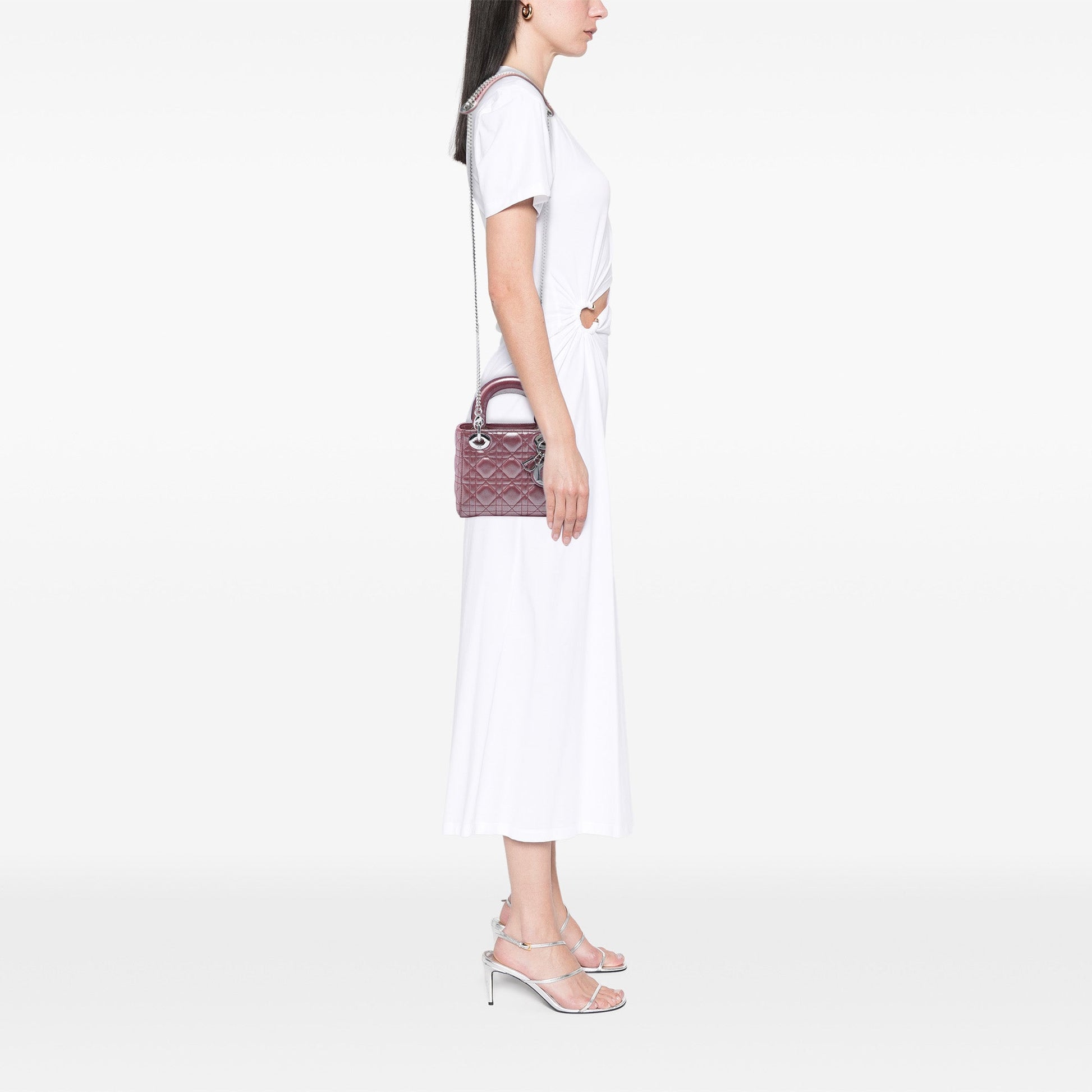 Dior Mini Iridescent Lambskin Cannage Lady Dior
