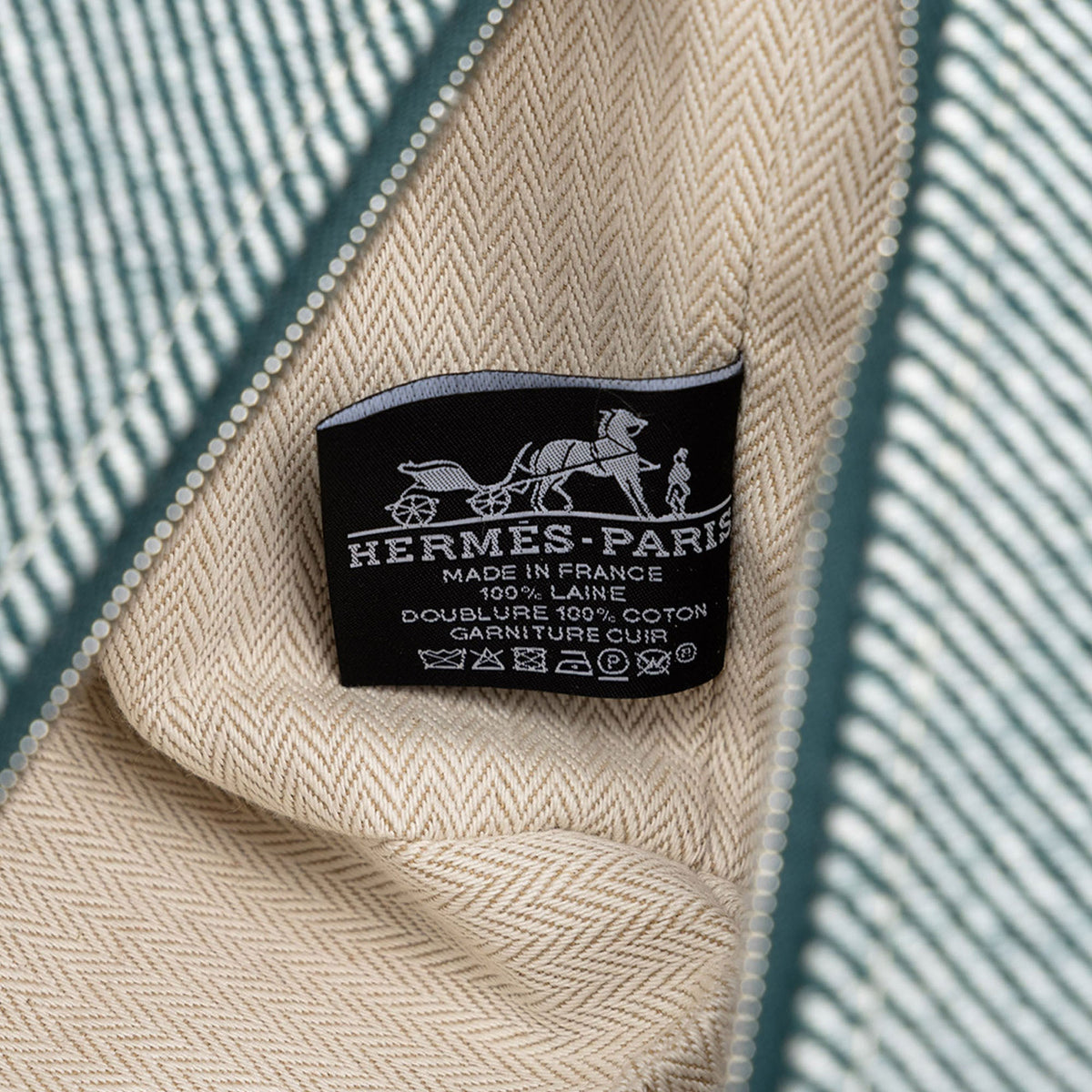 Hermès Large Wool Bride A Brac Au Carre Case — Blue