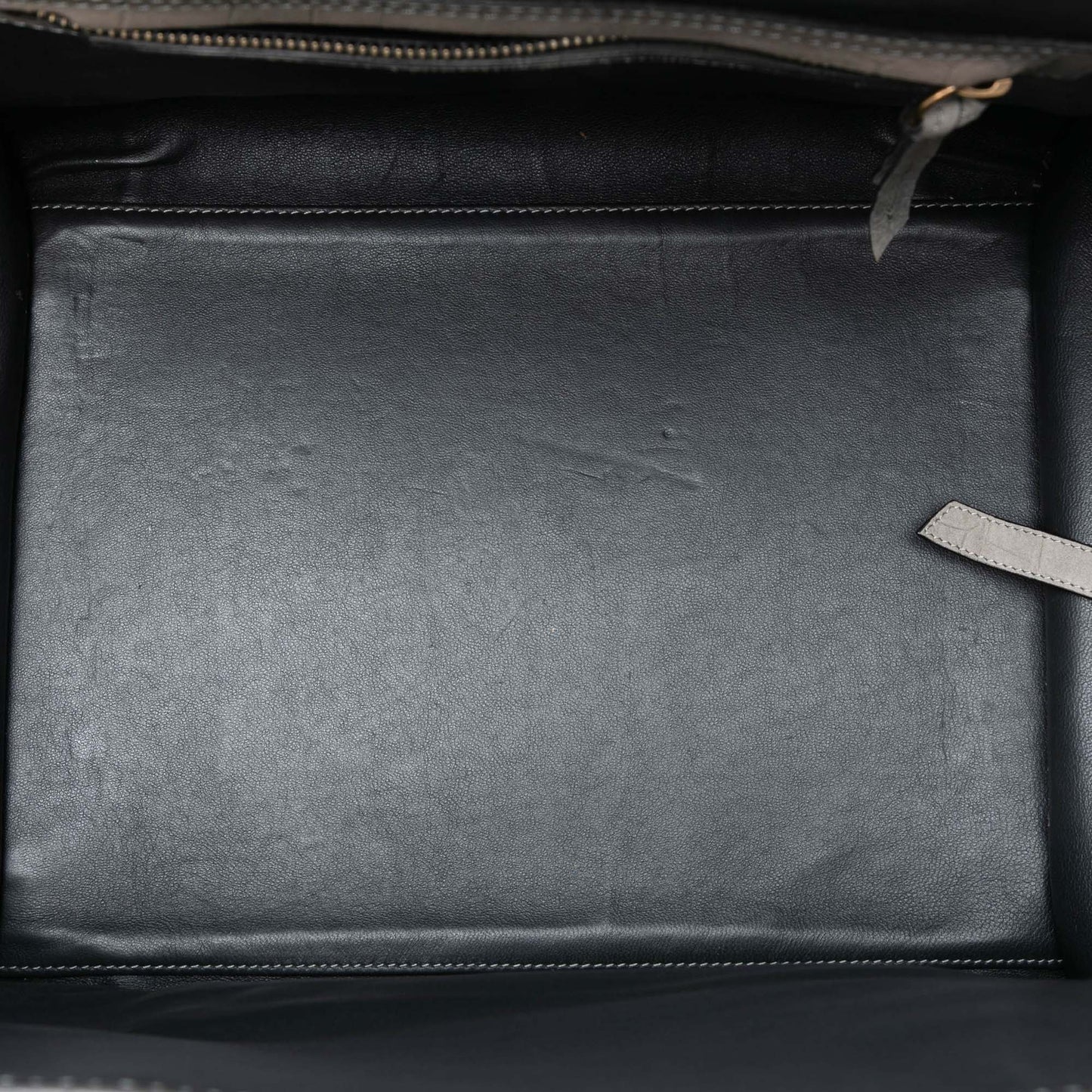 Celine Large Croc Embossed Leather Luggage Phantom Tote