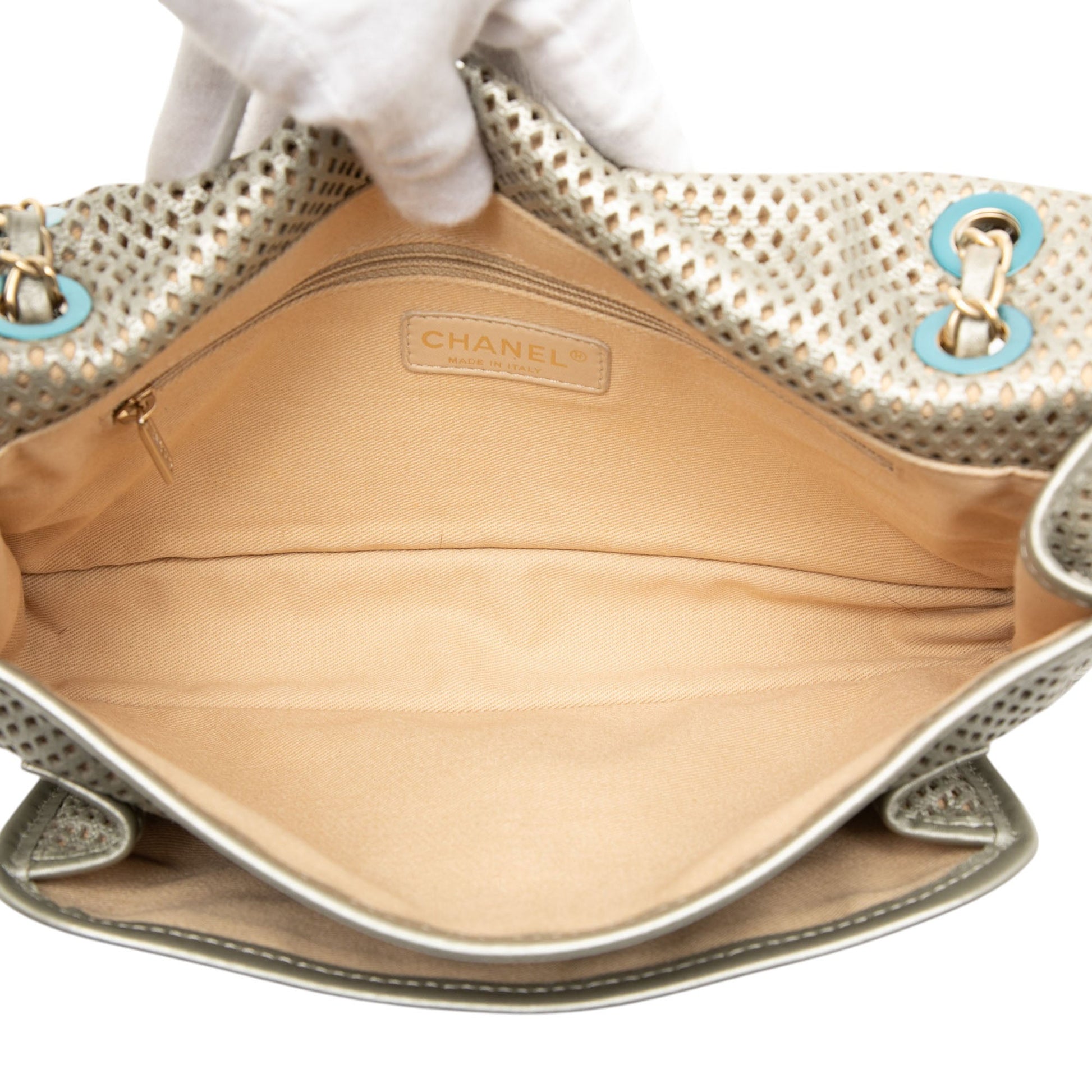 Chanel Medium Perforated Calfskin Up In The Air Flap