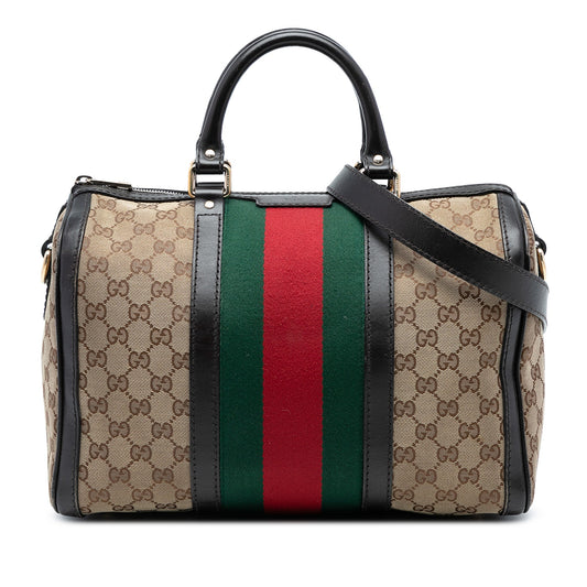 Gucci Medium GG Canvas Web Joy Boston Bag