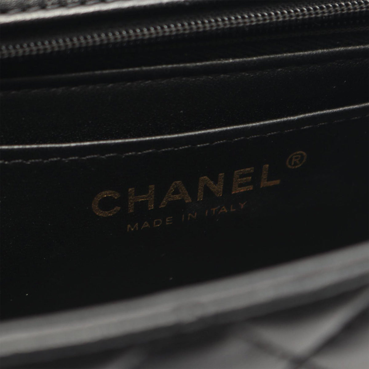 Chanel Mini CC Quilted Lambskin So Black Chain Top Handle Bag