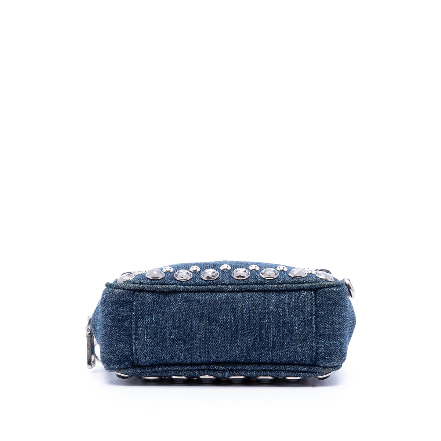 Prada Mini Denim Borchie Bijoux Camera Bag