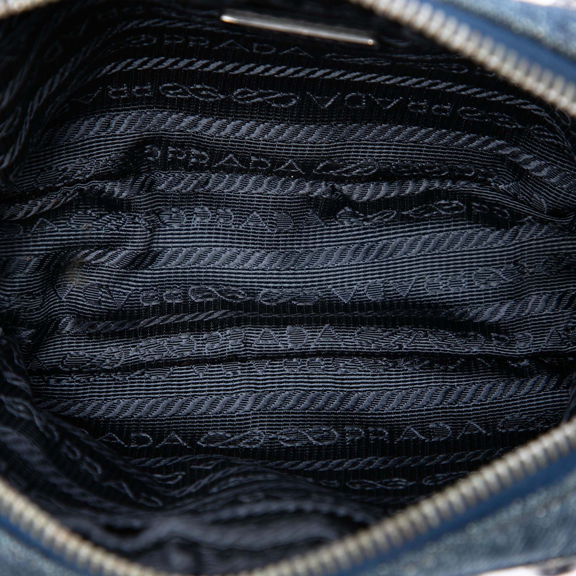 Prada Mini Denim Borchie Bijoux Camera Bag