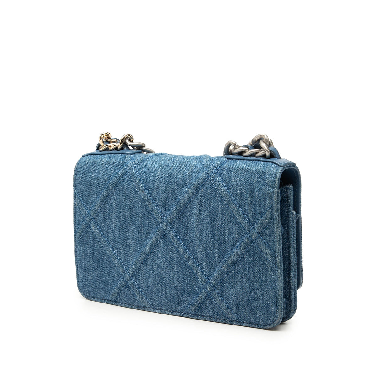 Chanel Denim 19 Flap Wallet On Chain