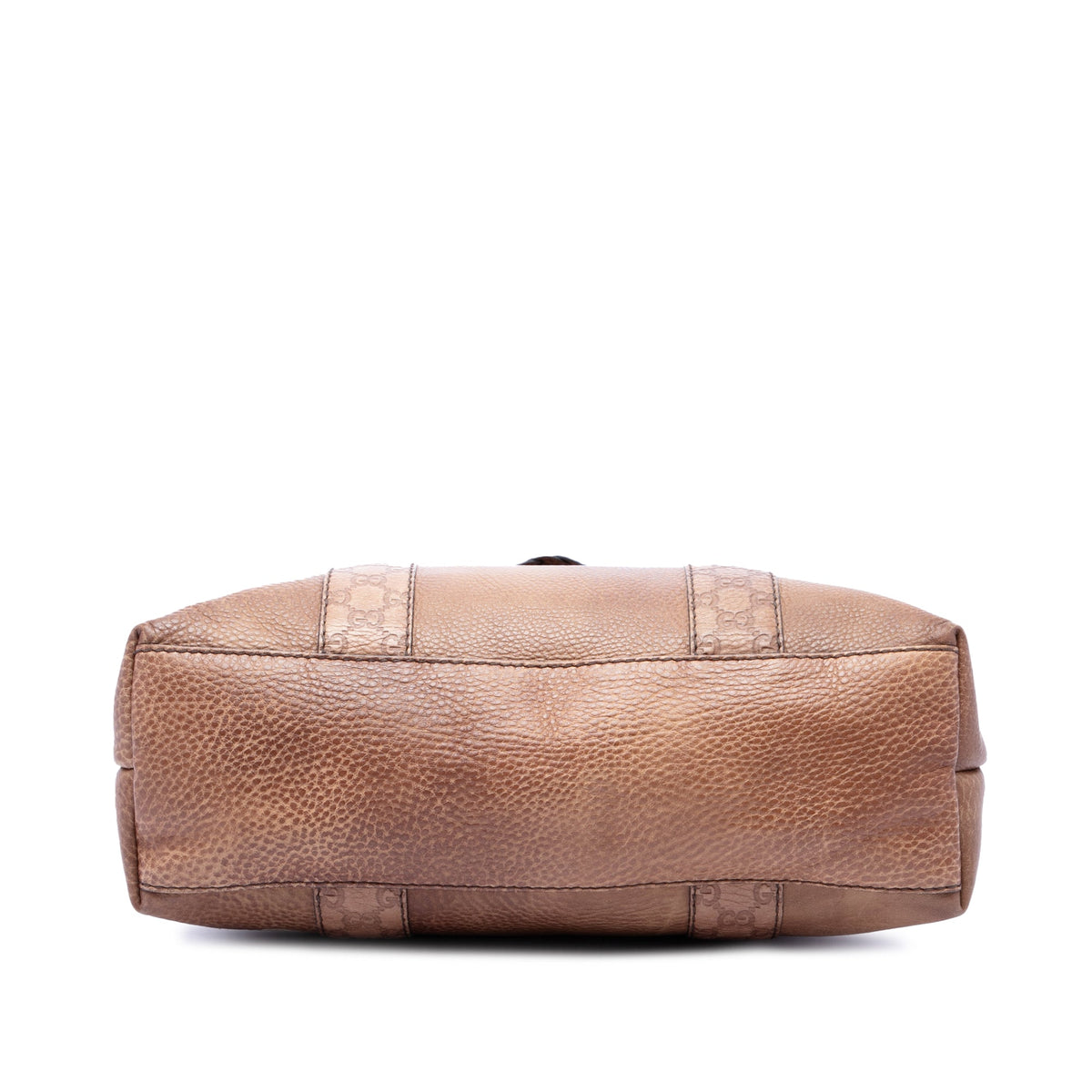 Gucci Medium Guccissima Trimmed Calfskin Bamboo Libeccio Tote — Brown