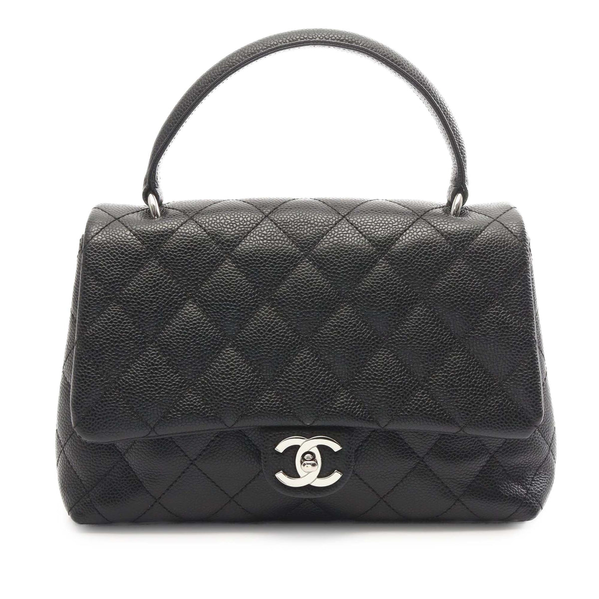Chanel CC Caviar Top Handle Flap