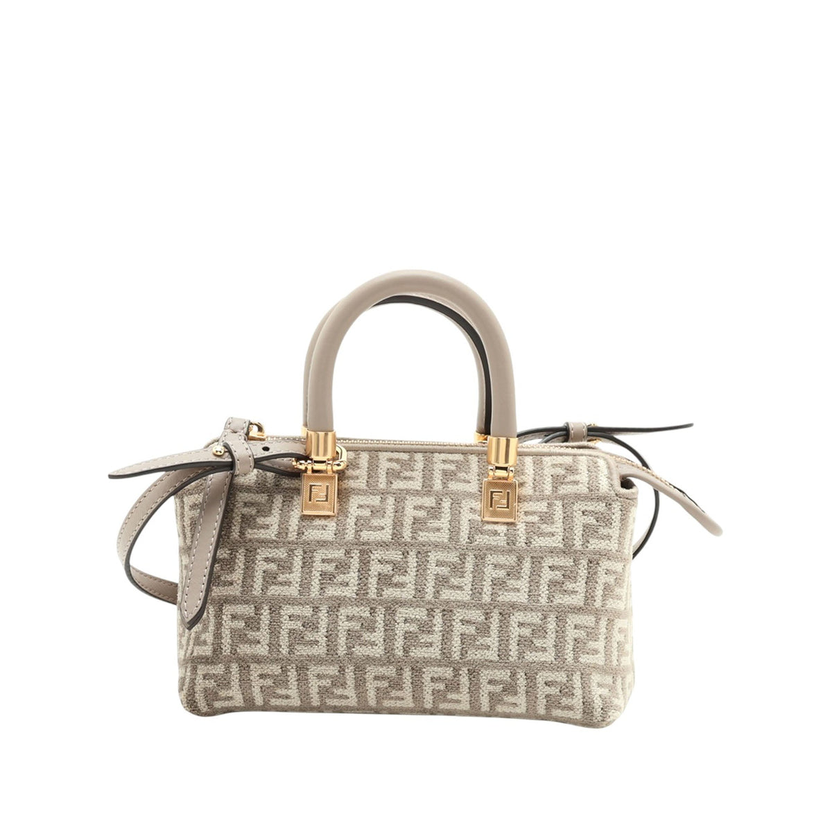 Fendi Mini Zucca Tapestry By The Way Satchel — Beige