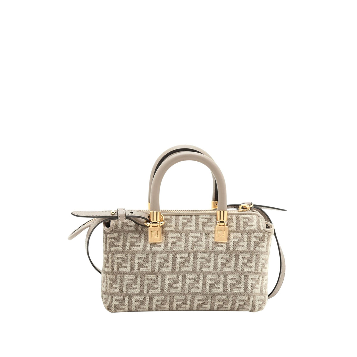 Fendi Mini Zucca Tapestry By The Way Satchel — Beige